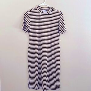 Striped Y2K RVCA midi bodycon dress